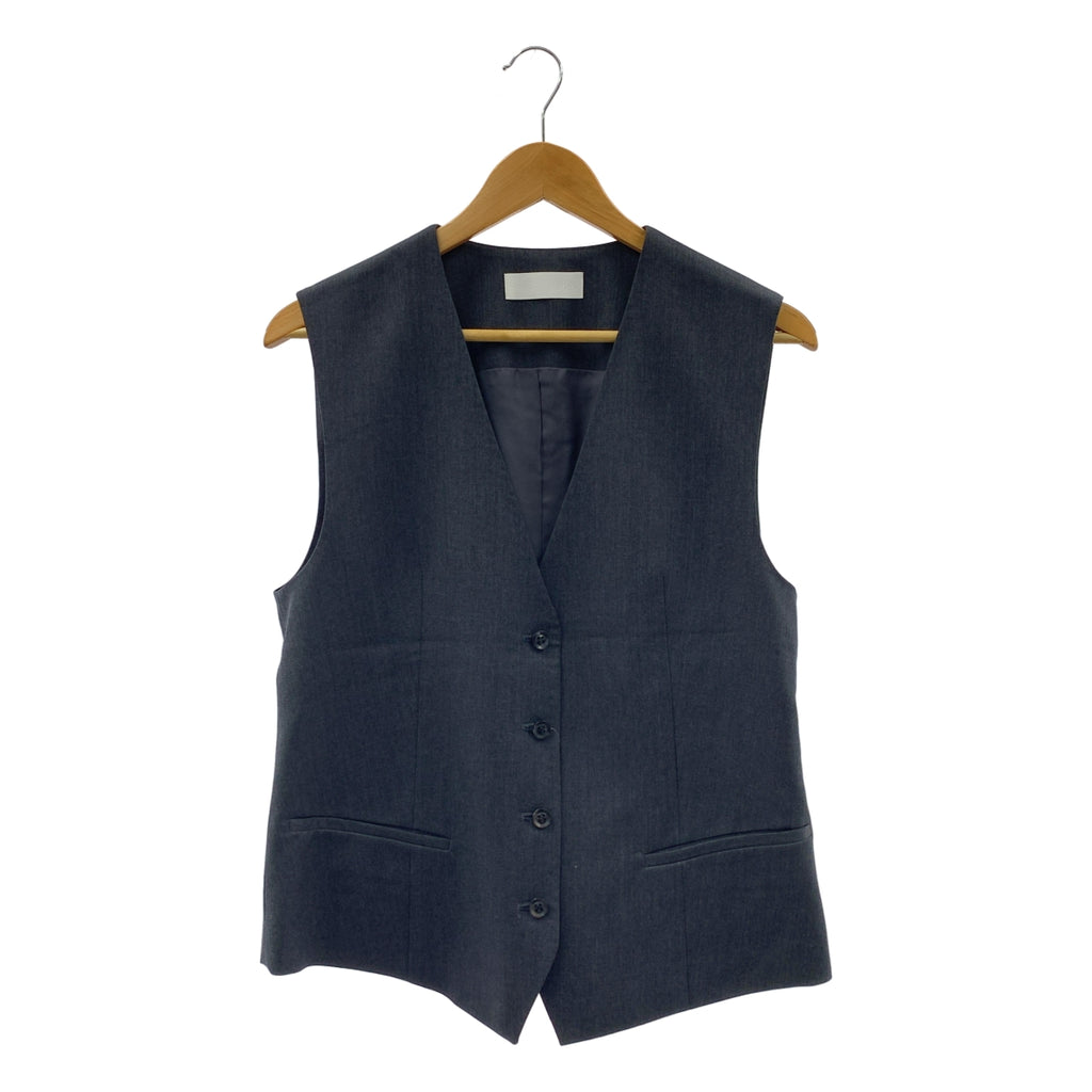 【成色極佳】AP STUDIO | 2023春夏系列 | 羊毛斜紋背心 | 全襯裡 | F碼 | 灰色 | 女款