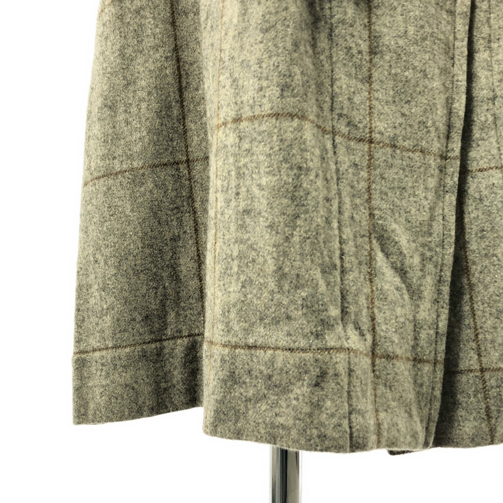 MARGARET HOWELL / 마가렛 하웰 | 울 체크 숄 컬러 가운 코트 | F | 그레이 | 여성