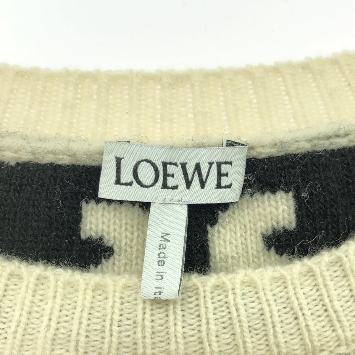 LOEWE / ロエベ | ANAGRAM INTARSIA SWEATER ニット | S | レディース