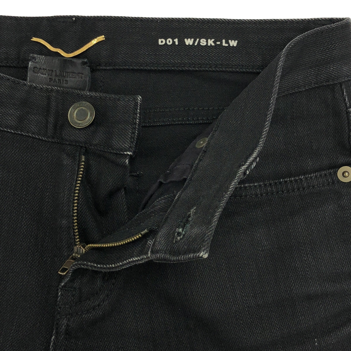 SAINT LAURENT PARIS | 彈性緊身牛仔褲 | 27碼 | 黑色 | 男款