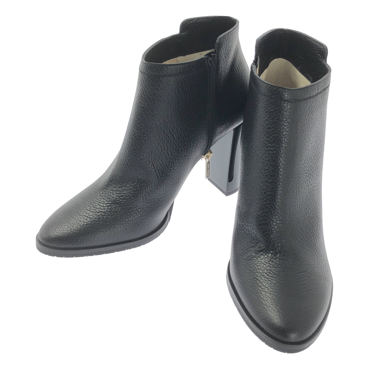 JIMMY CHOO / 지미추 | 가죽 사이드 Zip 짧은 부츠 | 41 | 여성