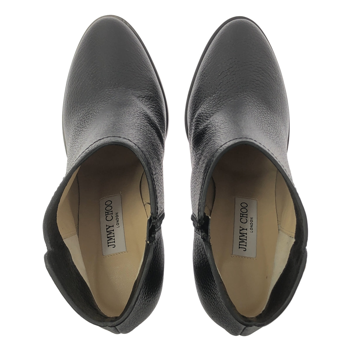 JIMMY CHOO / 지미추 | 가죽 사이드 Zip 짧은 부츠 | 41 | 여성