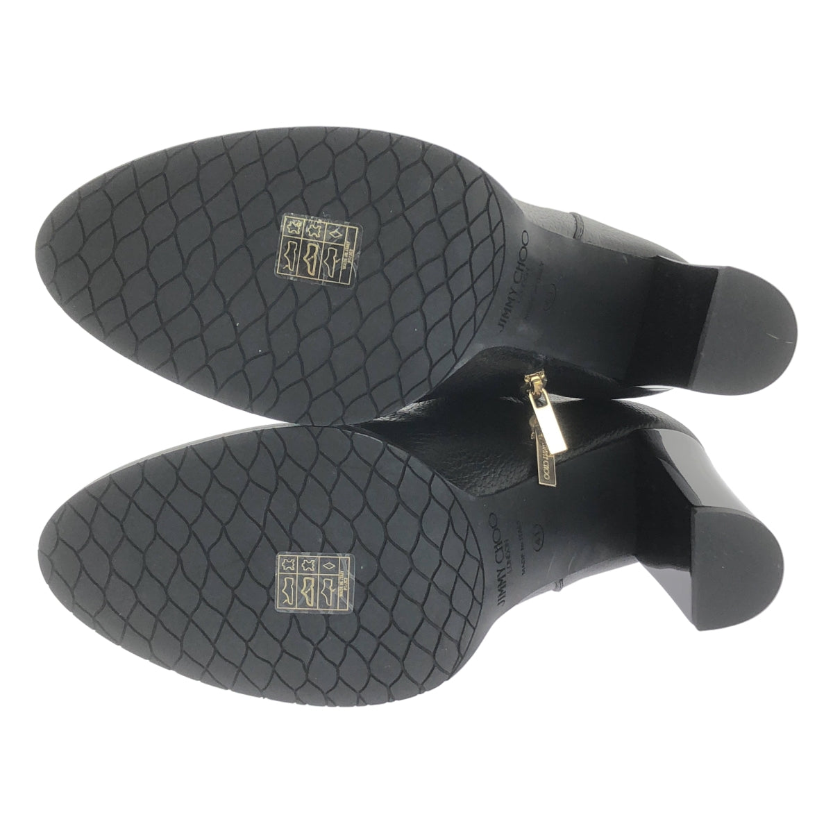 JIMMY CHOO / 지미추 | 가죽 사이드 Zip 짧은 부츠 | 41 | 여성