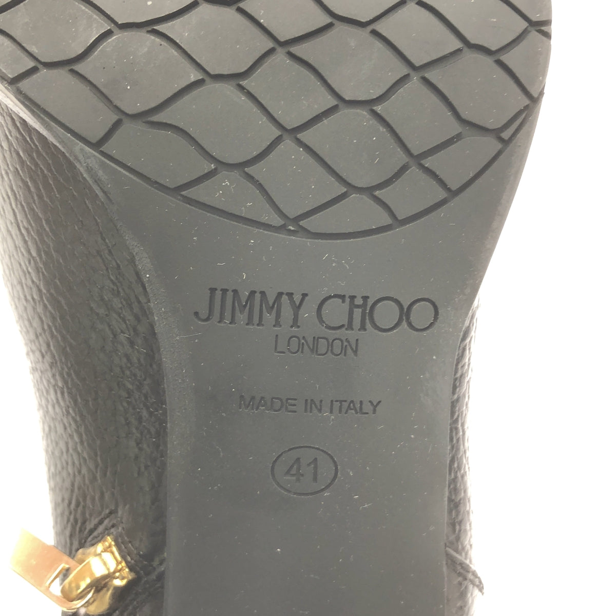 JIMMY CHOO / ジミーチュウ | レザー サイドジップ ショートブーツ | 41 | レディース