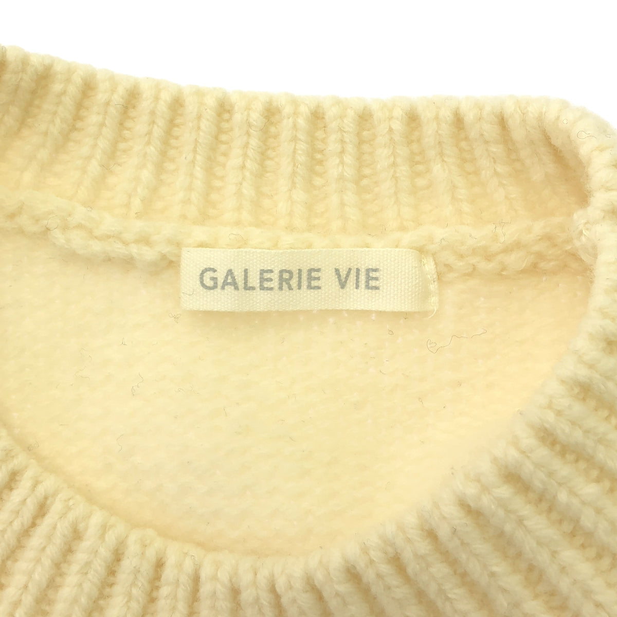 GALERIE VIE | 2023AW | Fine wool crew neck pullover | S | White | Women's