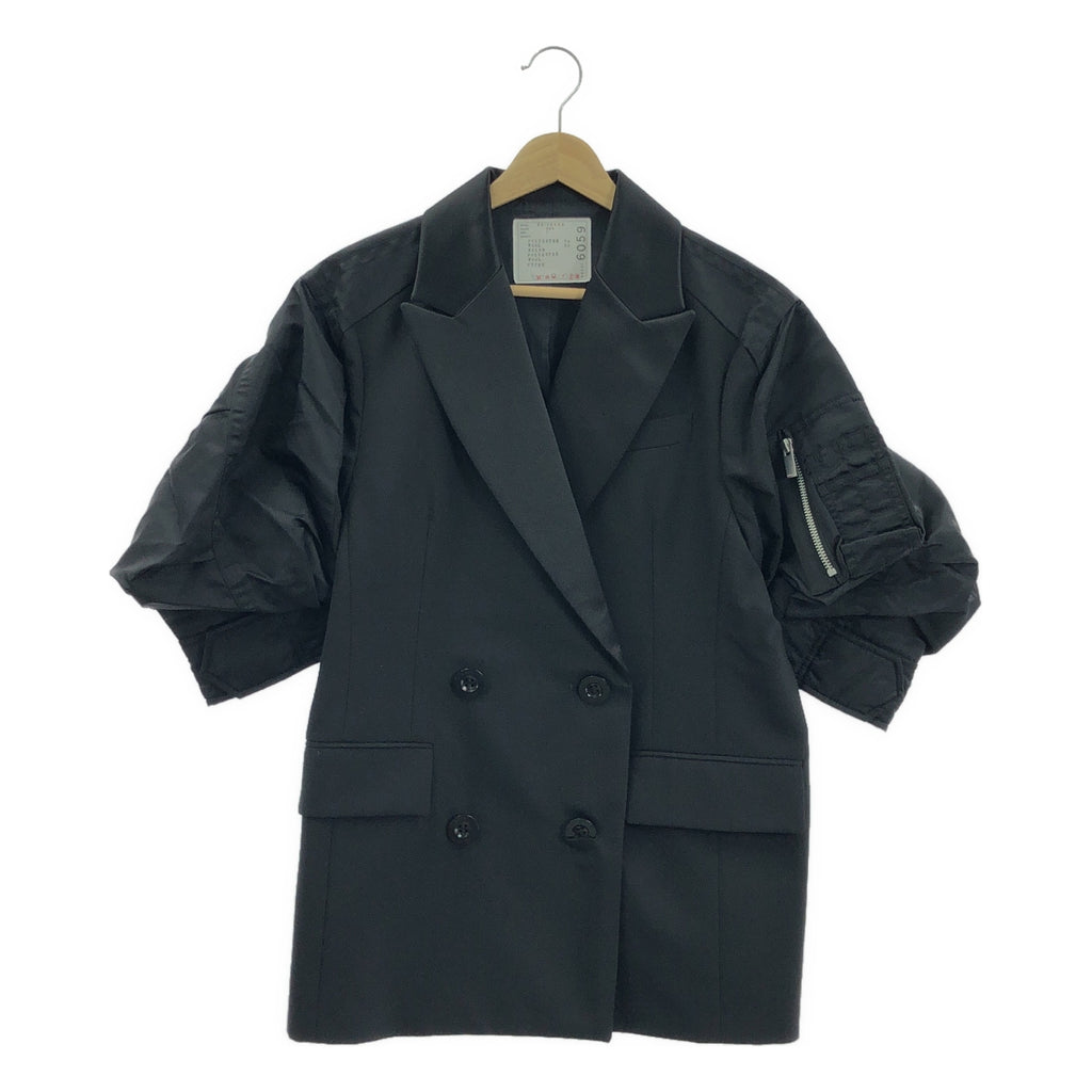 sacai / 사카이 | 2022SS | Nylon Twill Mix Jacket 나일론 재킷 | 1 | 여성