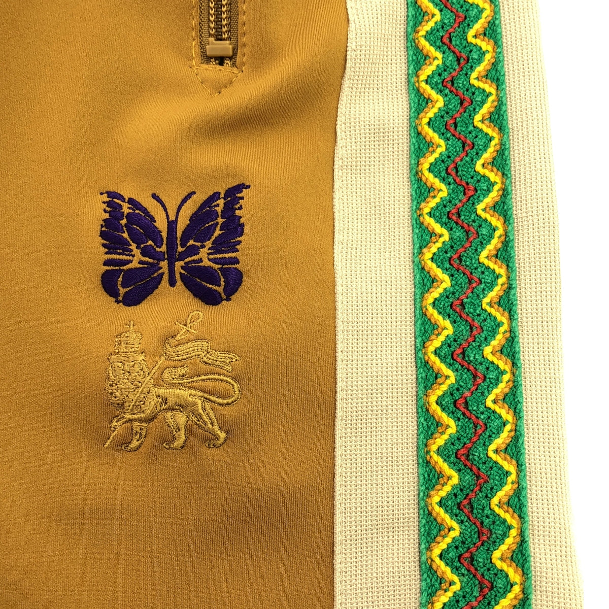 Needles / ニードルス | 2022AW | ×Sasquatchfabrix Classic Lace Track Pant サスクワッチファブリックス クラシックレース トラックパンツ | S | マスタード / グリーン | メンズ