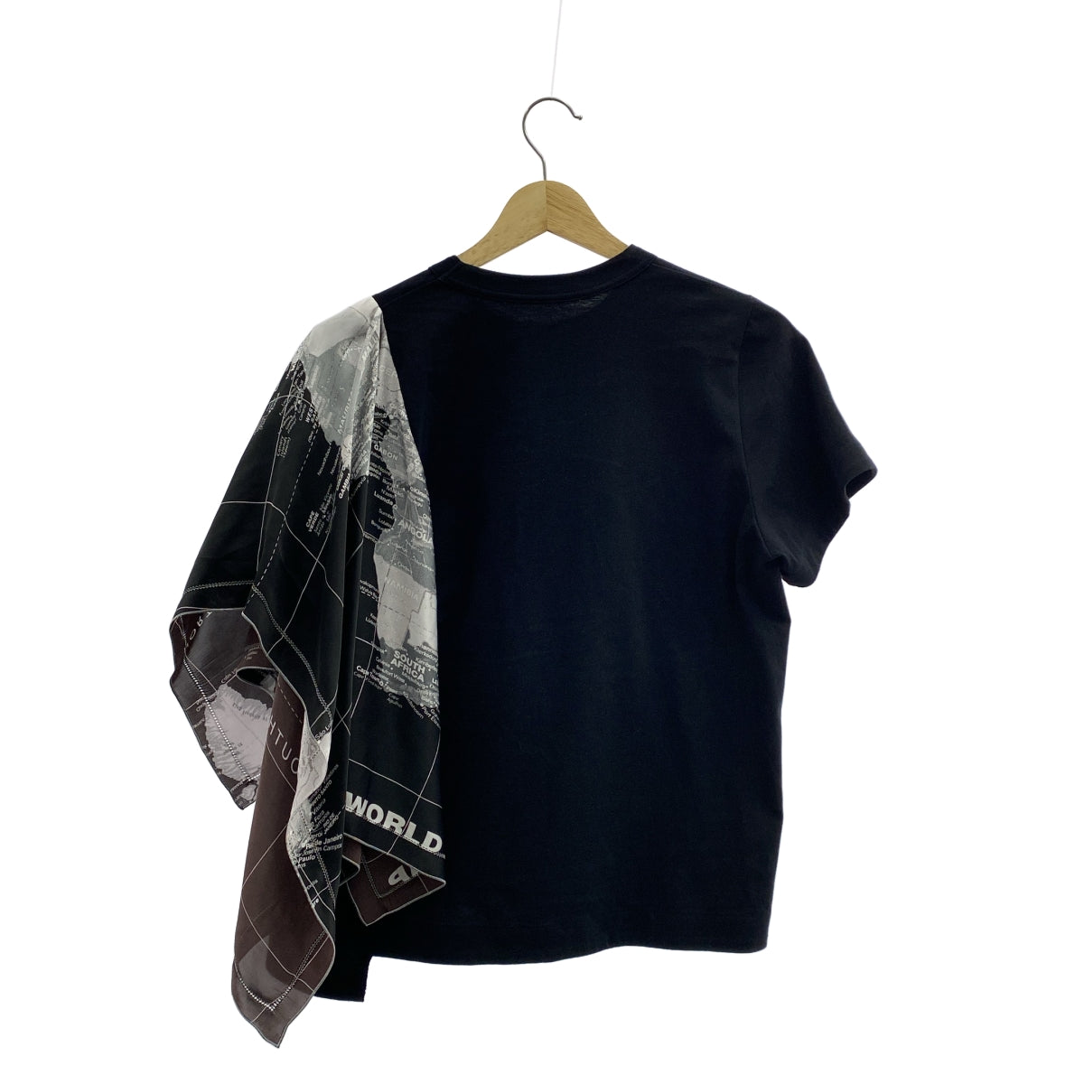 sacai / 사카이 | World Map T-Shirt 레이어드 티셔츠 컷소우 | 1 | 여성