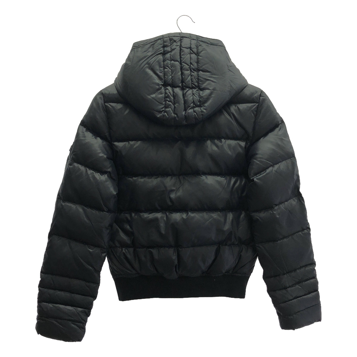 柴油 |尼龍連帽羽絨外套 | XS |黑色 |男士