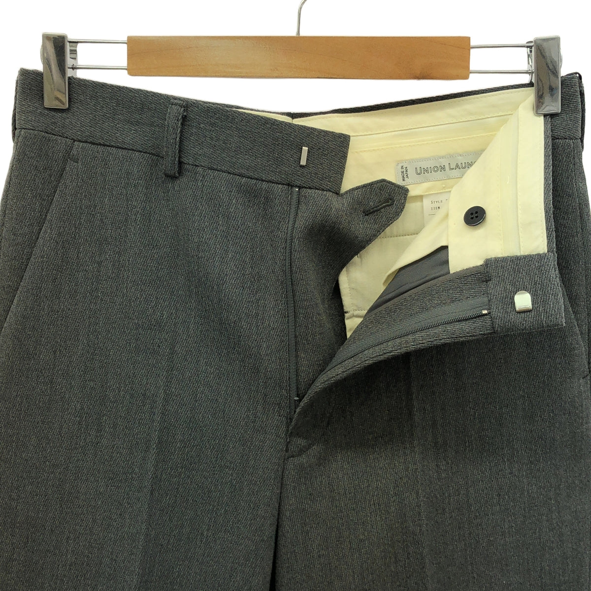 【新品】  UNION LAUNCH / ユニオンランチ | センタープレス テーパードパンツ | S | グレー | レディース