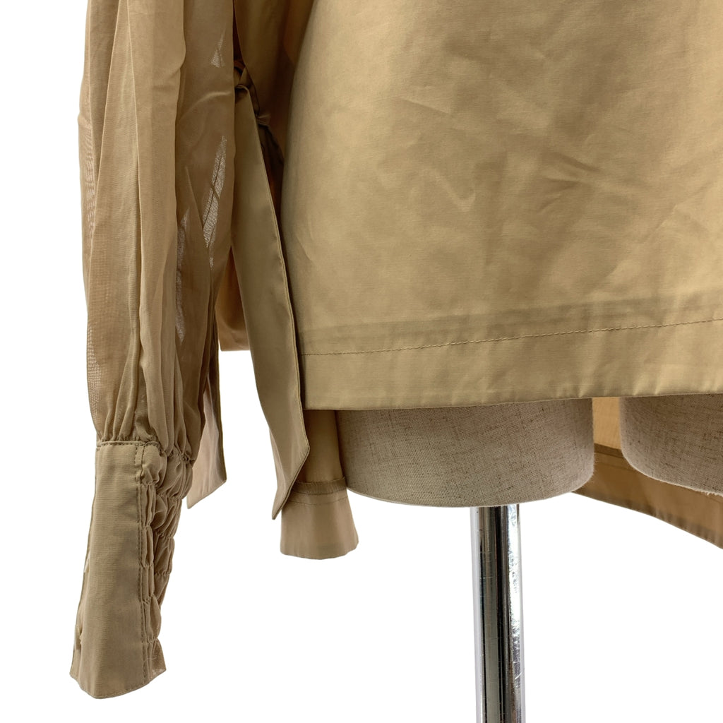 St. Cecilia | 透視褶皺寬袖開衩襯衫 | F 碼 | 女款