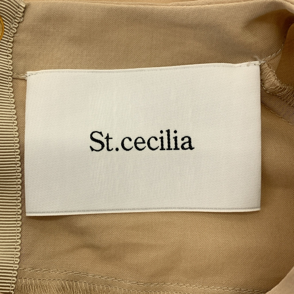 St. Cecilia | 透視褶皺寬袖開衩襯衫 | F 碼 | 女款
