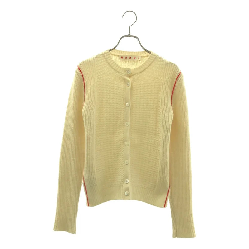 MARNI / マルニ | 2019AW | ウール カシミヤ クルーネック カーディガン | 38 | アイボリー | レディース