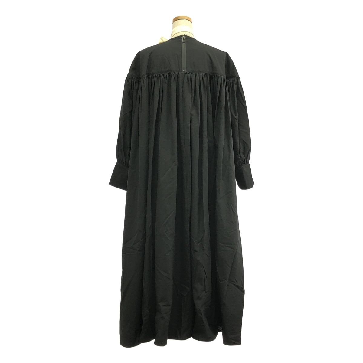 MORSE | 棉質緞帶喇叭長裙 | F | 黑色 | 女款