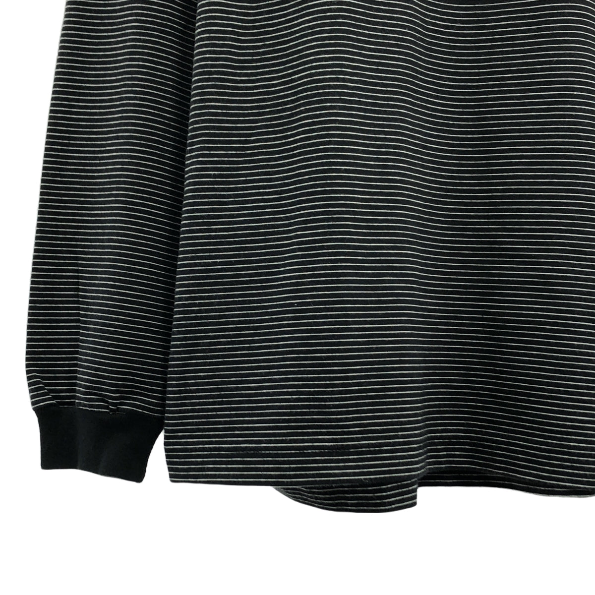 The Ennoy Professional / ザエンノイプロフェッショナル | ロゴ 刺しゅう ボーダー Tシャツ | M | ブラック | メンズ