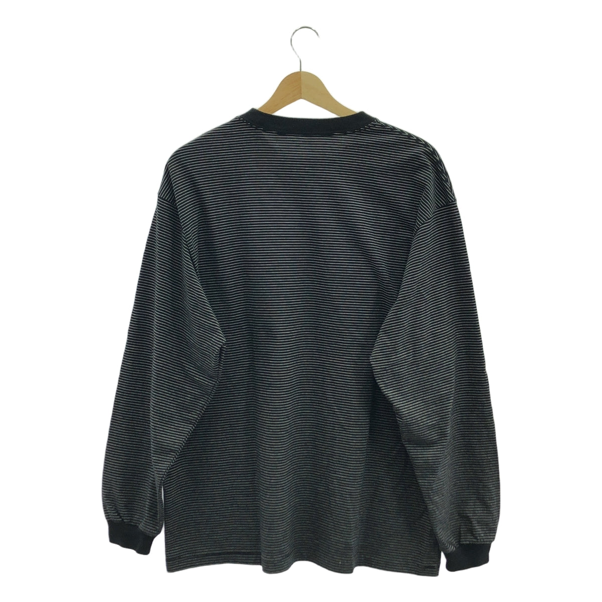 The Ennoy Professional / ザエンノイプロフェッショナル | ロゴ 刺しゅう ボーダー Tシャツ | M | ブラック | メンズ