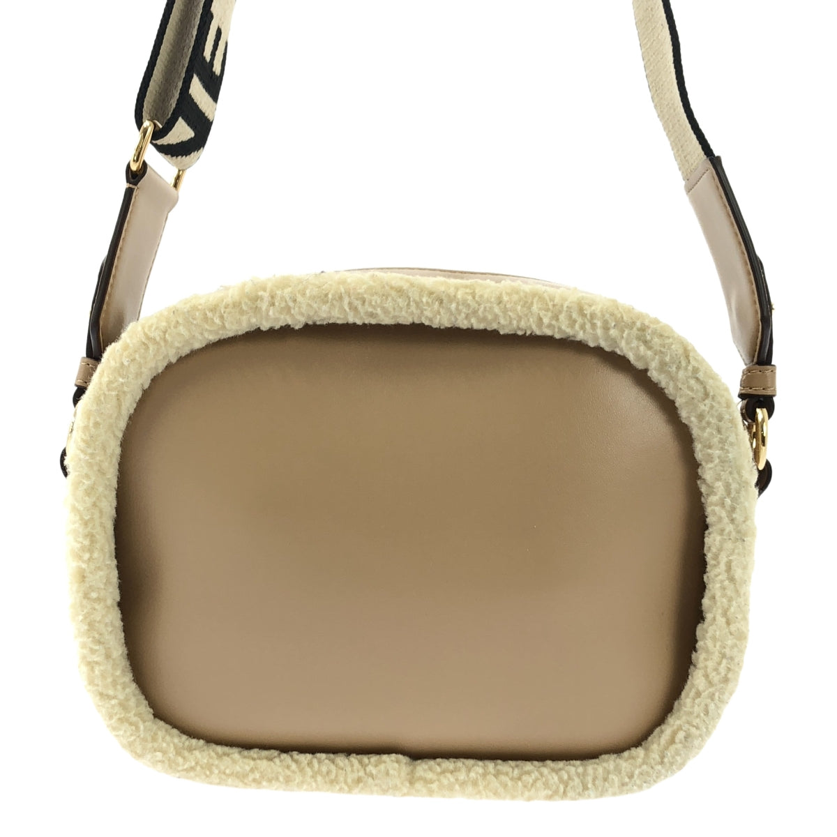 【미품】 STELLA McCARTNEY / 스텔라 매카트니 | Small Camera Bag Fff &amp; Alter Mat / 가죽 보아 로고 숄더백 | 베이지 | 여성