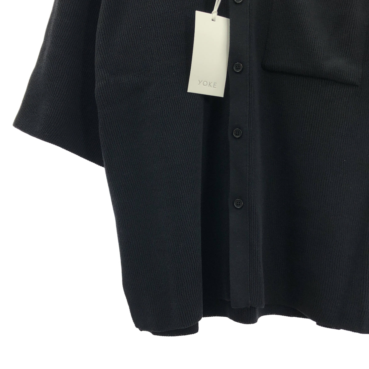 YOKE / ヨーク | 2024SS | RIB KNITTED SHIRT / コットン ニット シャツ / ユニセックス | 3 | メンズ