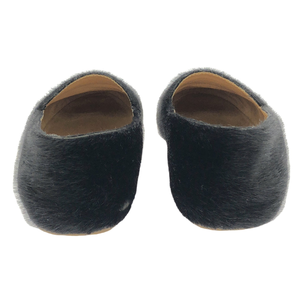 MM6 Maison Martin Margiela | 毛皮一腳蹬平底鞋 | 37 | 黑色 | 女款