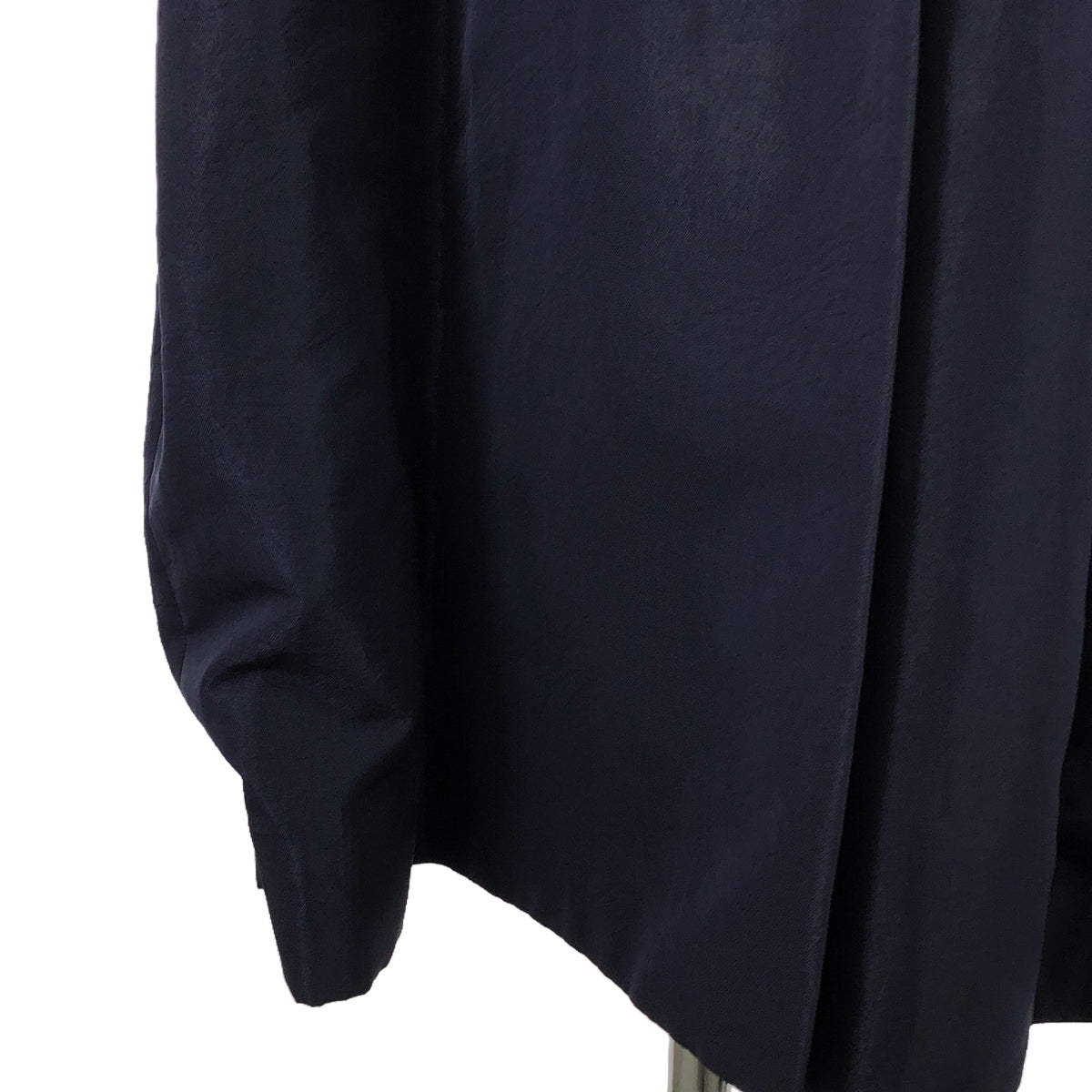 【美品】  ISSEY MIYAKE / イッセイミヤケ | ステンカラー オーバー コート / メッシュ総裏地 | 2 | ネイビー | レディース