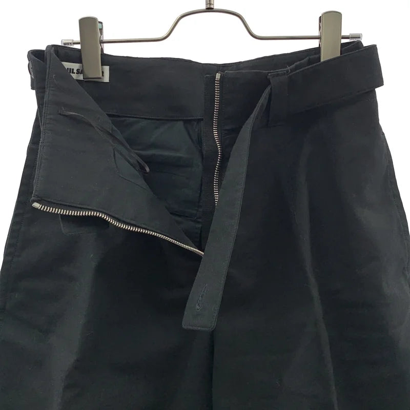 JIL SANDER / ジルサンダー | 2020SS | コットン ベルテッド ワイド トラウザーズ パンツ | 34 | レディース