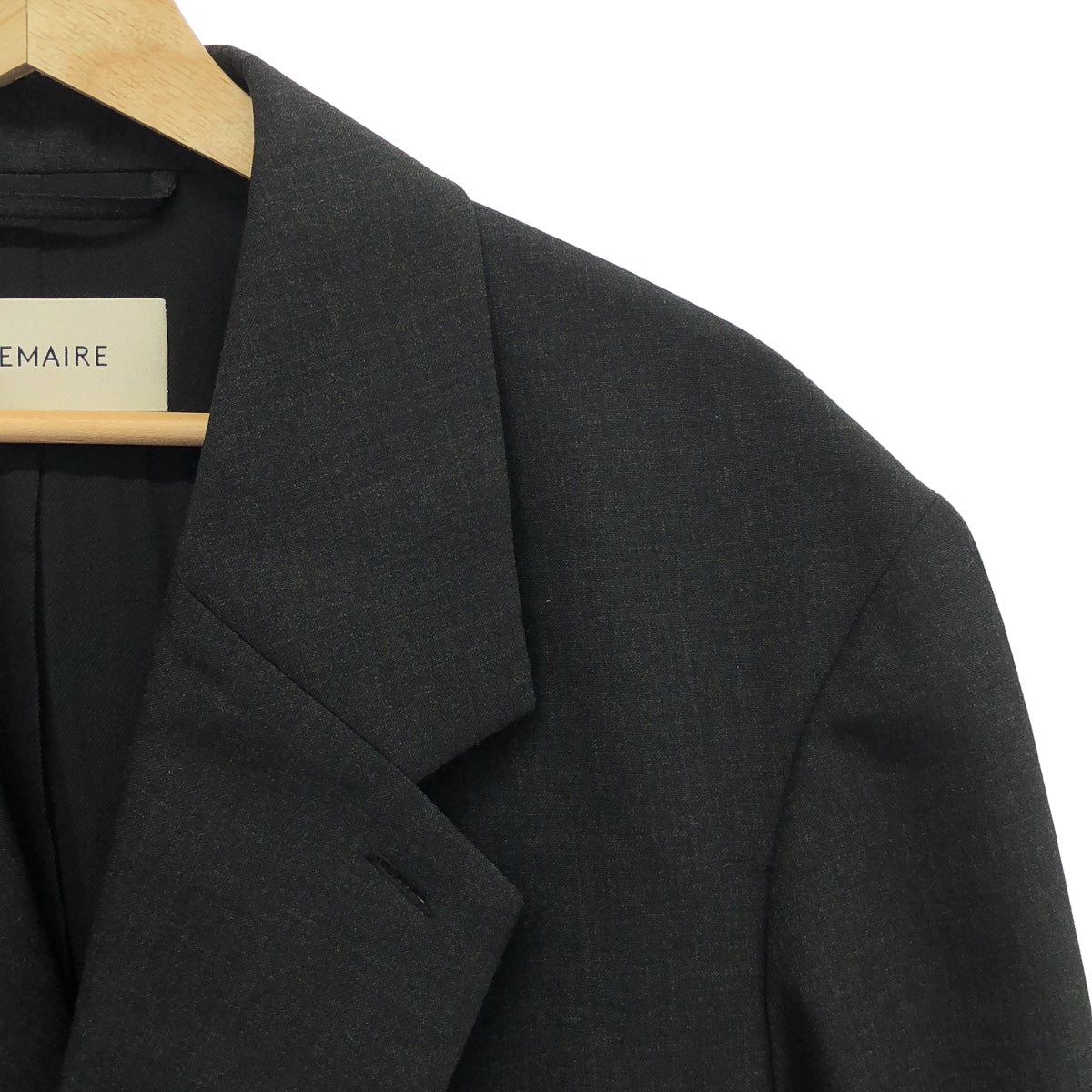 【미품】 LEMAIRE / 르메르 | MAXI DOUBLE BREASTED JACKET 울 더블 재킷 | 44 | 차콜 그레이 | 남성