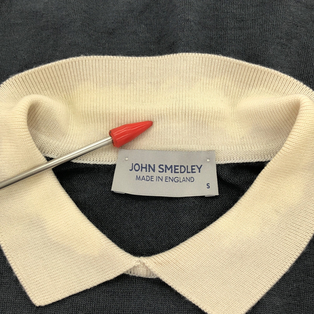 JOHN SMEDLEY / ジョンスメドレー | × martinique  マルティニーク / ウール ニット ポロシャツ | S |