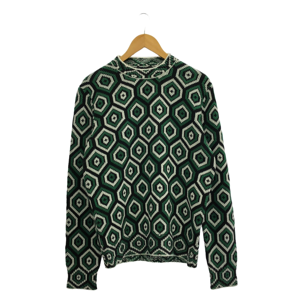【美品】  PRADA / プラダ | 2022AW | ウールカシミヤ テキスタイル ニット | 48 | マルチカラー | メンズ