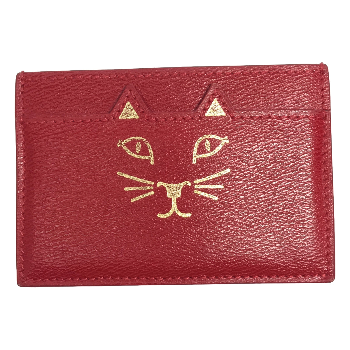 Charlotte Olympia | Cat Card Case | Red | Women's