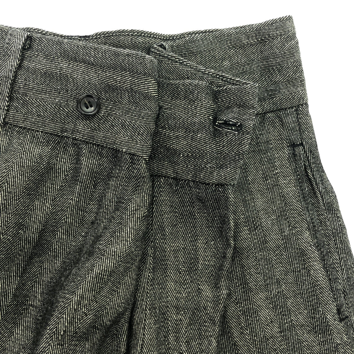 JUNYA WATANABE COMME des GARCONS / Junya Watanabe | 2007SS | Linen Herringbone Wrap Wide Pants | S | Black | Women's