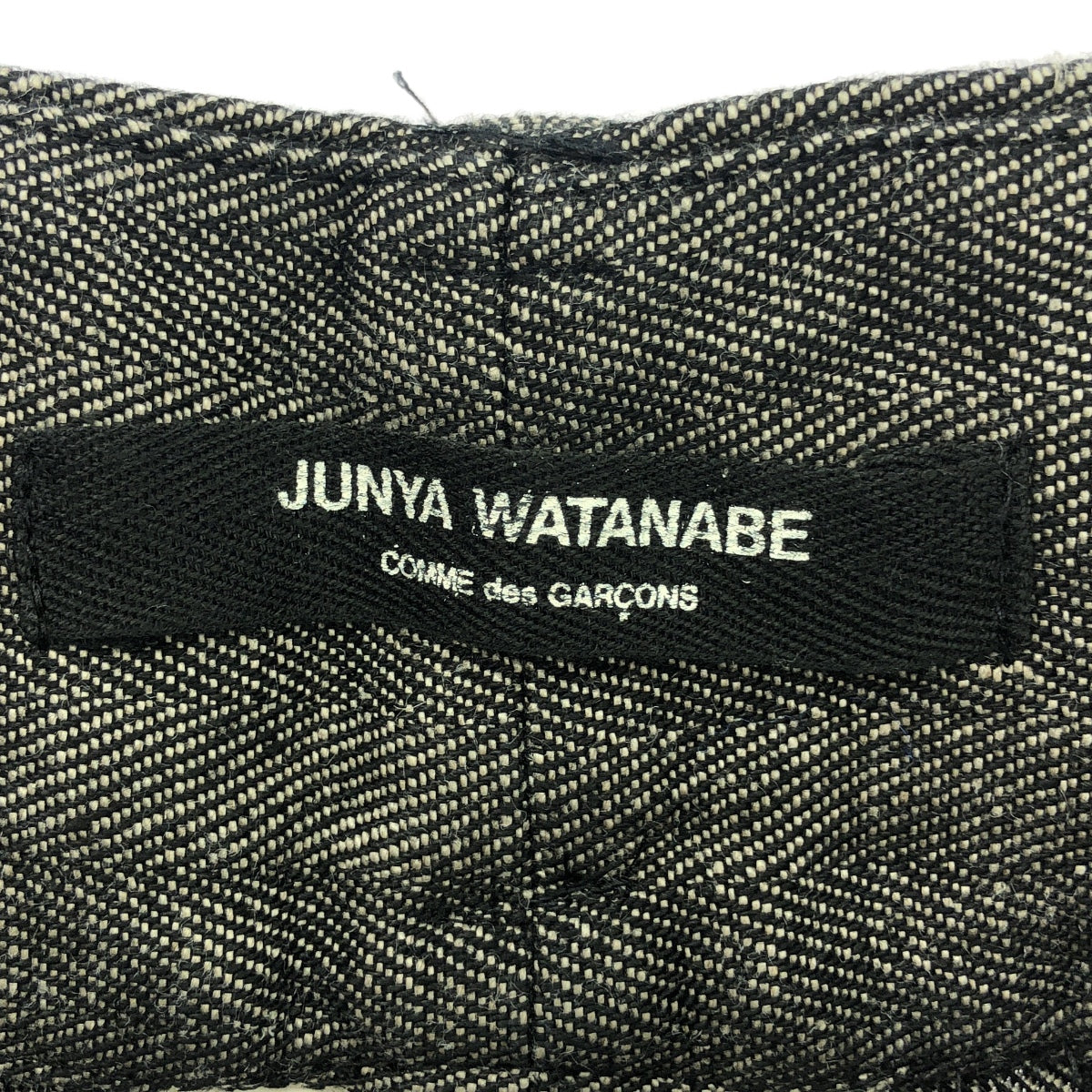 JUNYA WATANABE COMME des GARCONS / 준야와타나베 | 2007SS | 린넨 헤링본 랩 와이드 팬츠 | S | 블랙 | 여성