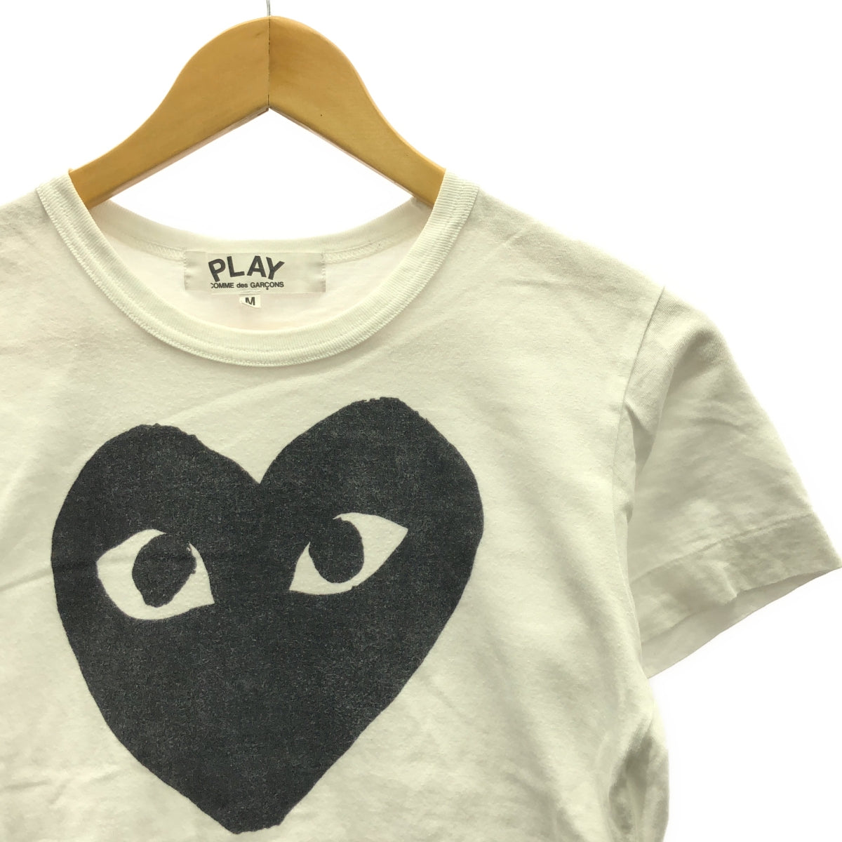 PLAY COMME des GARCONS / プレイコムデギャルソン | ハートロゴ プリント Tシャツ カットソー | M | ホワイト | レディース