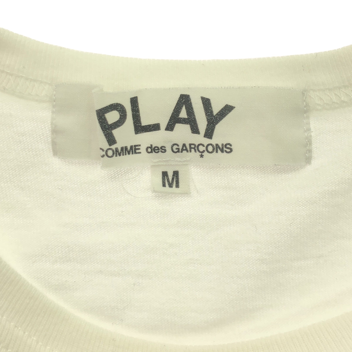 PLAY COMME des GARCONS / 플레이콤 데 갤슨 | 하트로고 프린트 T 셔츠 컷소우 | M | 화이트 | 여성