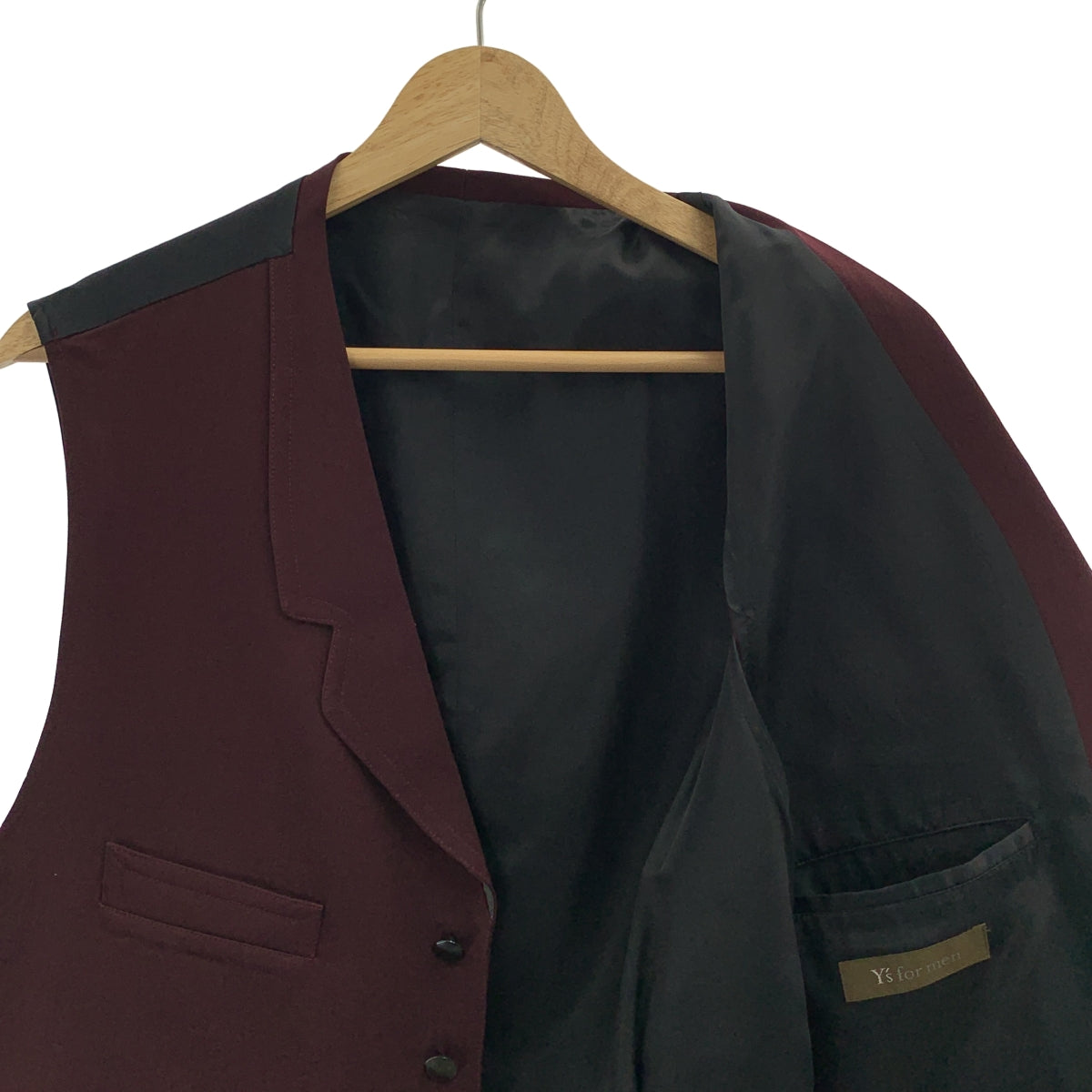 Y's 男裝 / 山本耀司 | 1993秋冬 | 羊毛與人造絲多口袋背心 |