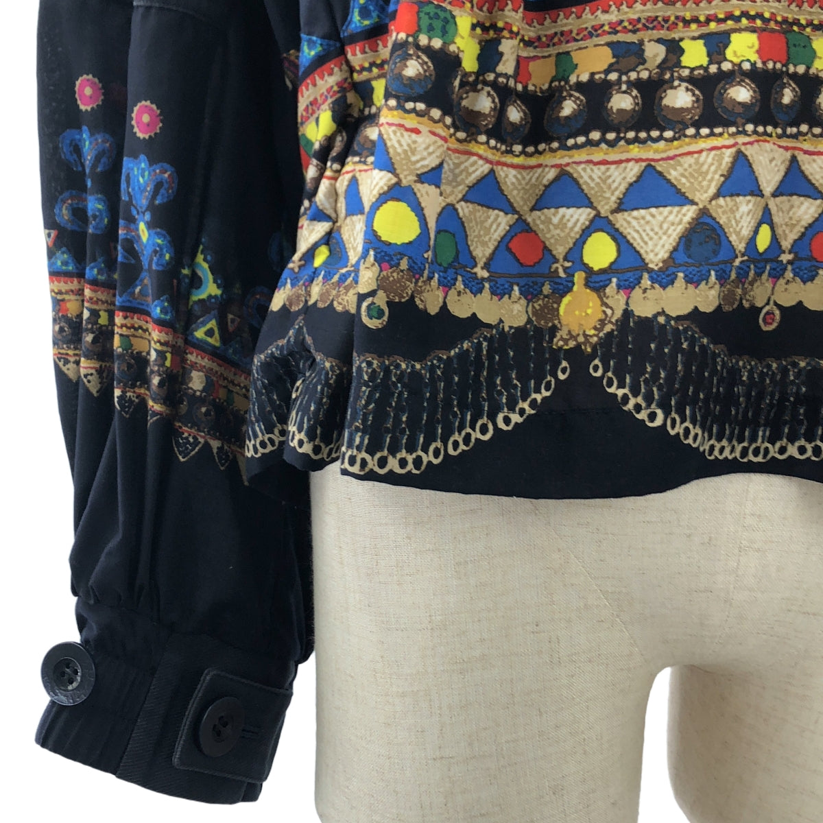 sacai / Sacai | 2017SS | 部落蕾絲對接印花長袖襯衫 | 2 | 女款