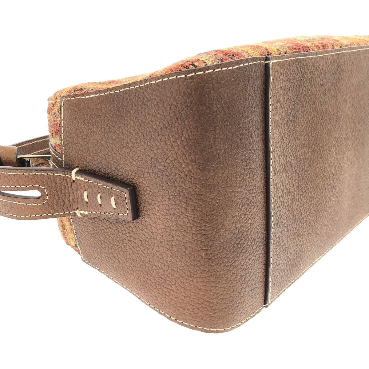 【美品】  A VACATION / アヴァケーション | TRAPEZE / 総柄 レザー 切替 ボストン型 ハンドバッグ | マルチカラー | レディース