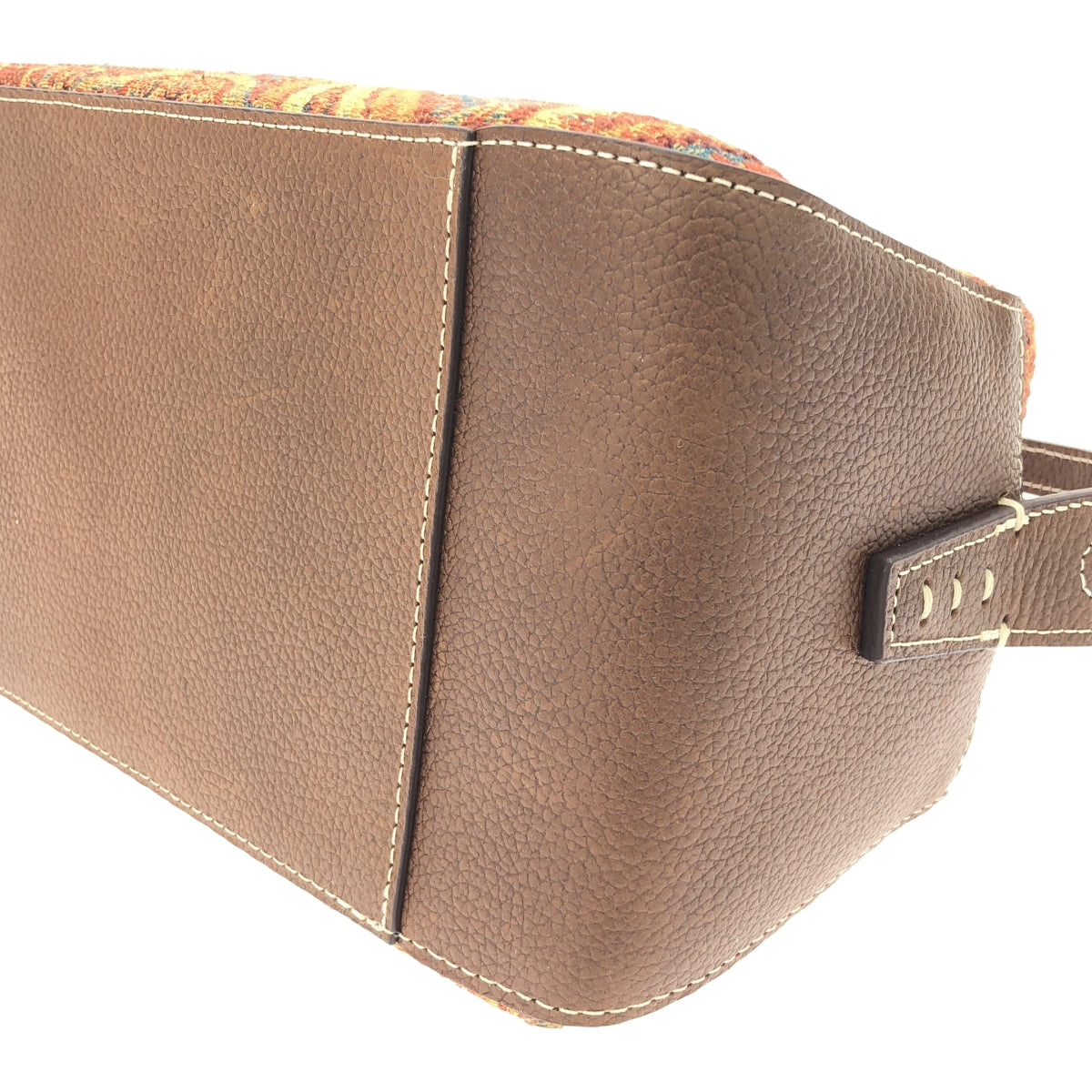 【美品】  A VACATION / アヴァケーション | TRAPEZE / 総柄 レザー 切替 ボストン型 ハンドバッグ | マルチカラー | レディース