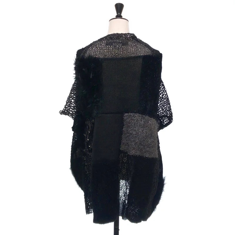 JUNYA WATANABE / 渡邊淳彌 | 2025春夏 | 異材質拼接針織無袖開襟衫 | M | 女款