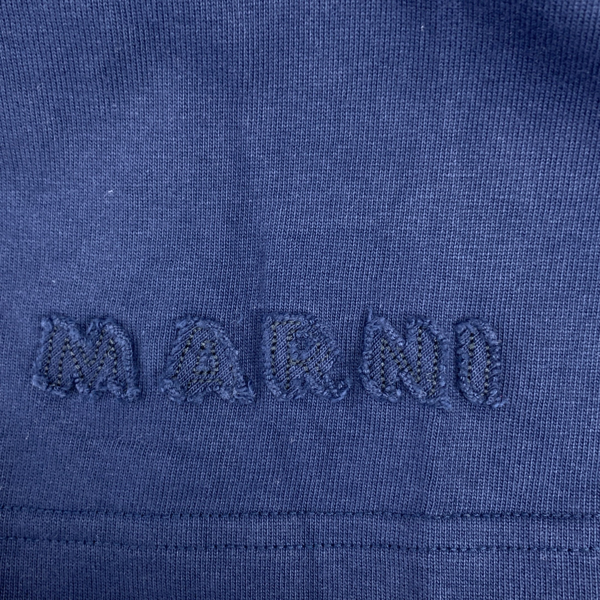 MARNI | 2024SS | 有機棉針織春夏 Polo 衫 | 48 | 海軍藍 | 男款