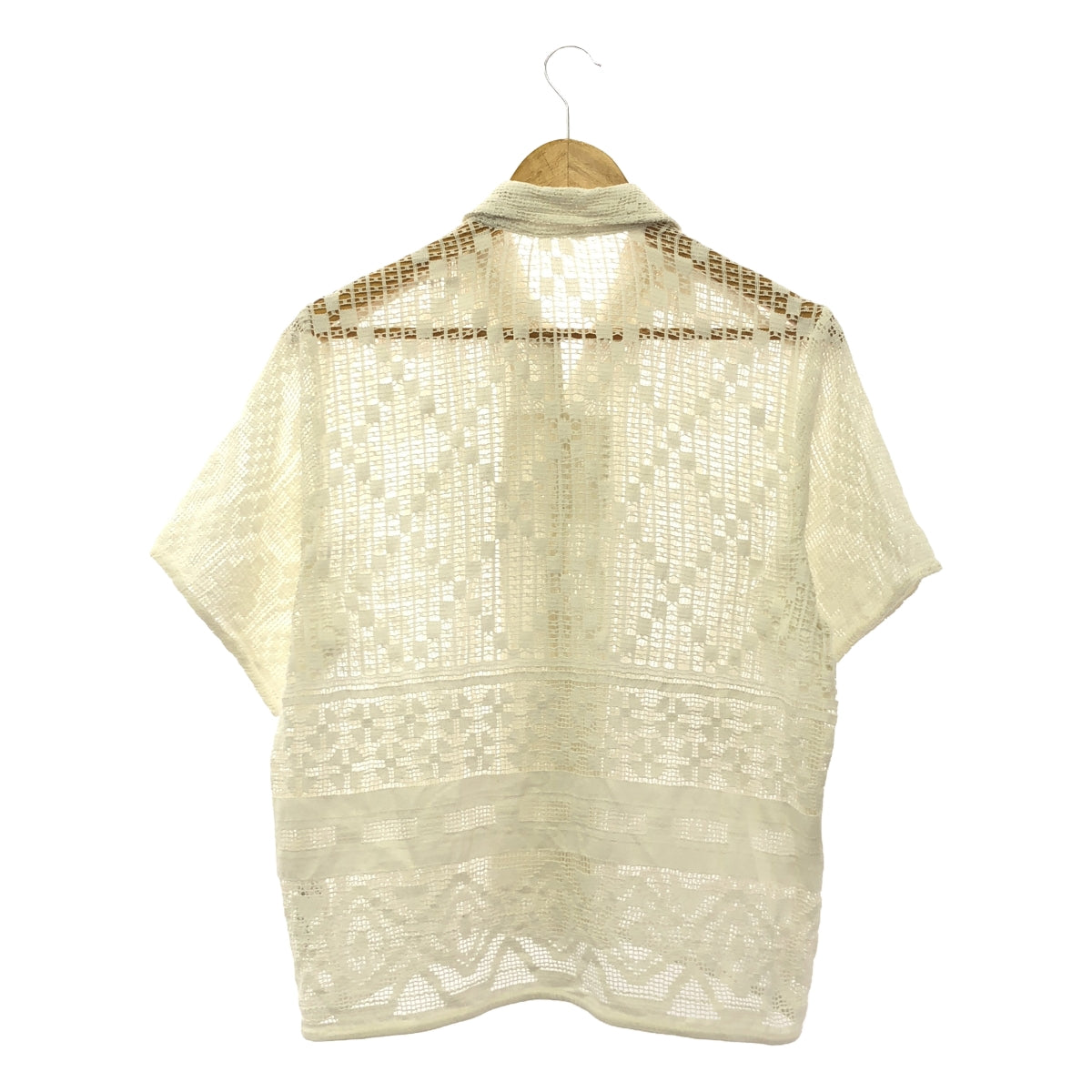 Spick and Span | 2023SS | Jacquard Lace Half Sleeve Shirt | F | White | Women's