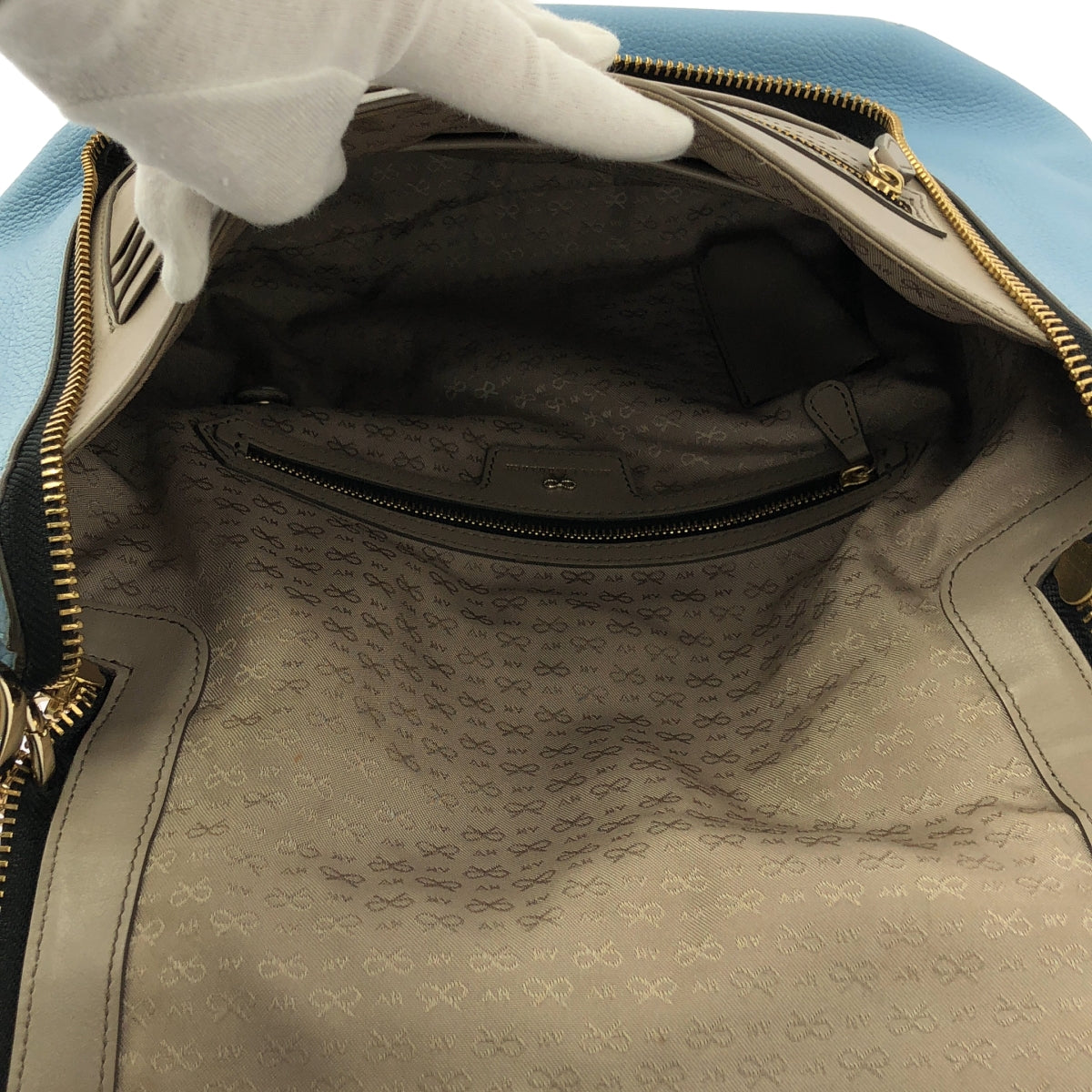 ANYA HINDMARCH / アニヤハインドマーチ | Maxi Zip Satchel Eyes 2way クロスボディ ショルダーバッグ |