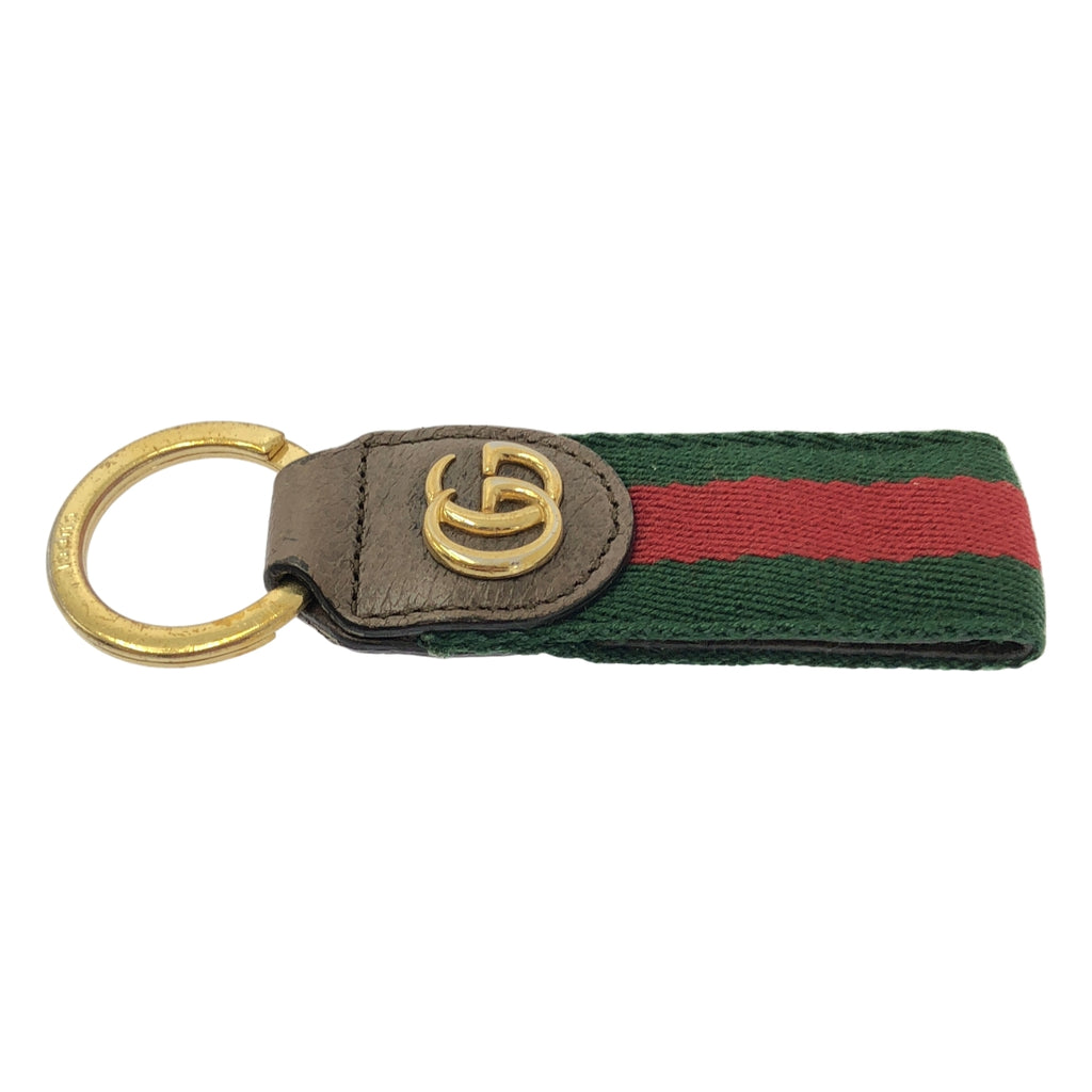 GUCCI | Ophidia GG Marmont 鑰匙圈 / 雪莉酒系列 | 金色/棕色/紅
