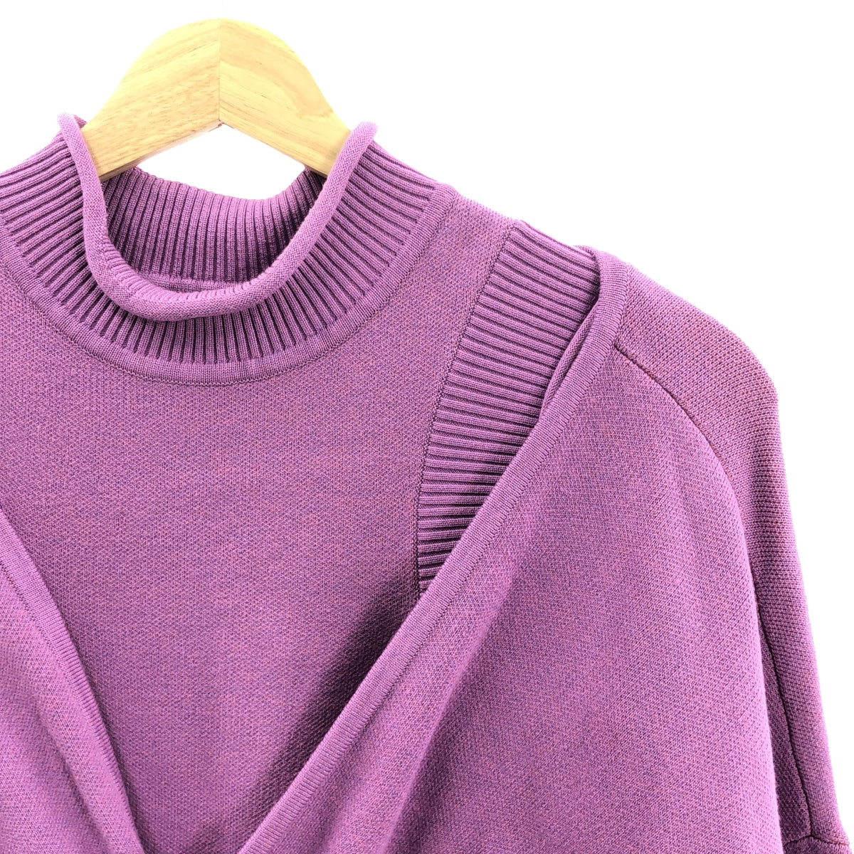 LE CIEL BLEU / ルシェルブルー | Cropped Cardigan & Knit Top / セットアップ クロップド ニットカーディガン ノースリーブ ニット トップス | 36 | パープル | レディース