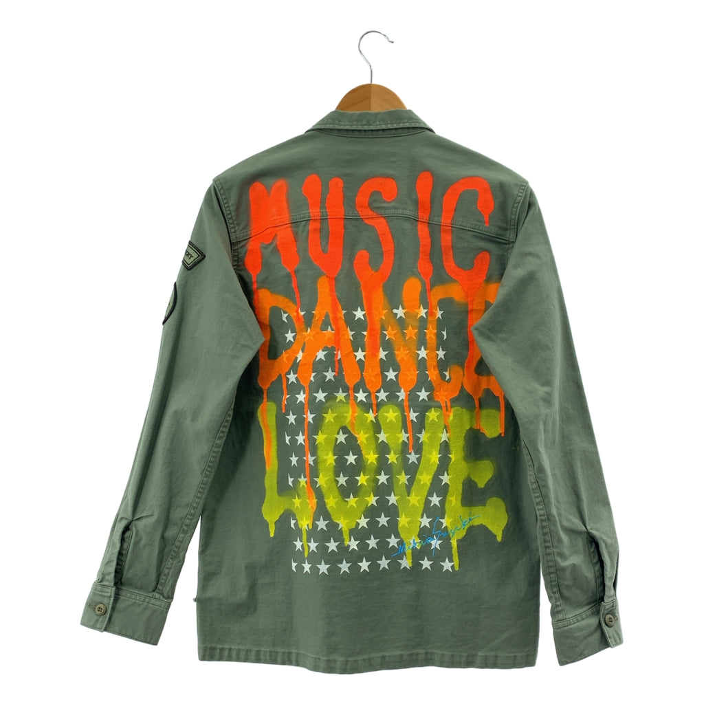 ONE MADE / ワンメイド | ワッペン ペイント ミリタリーシャツ | 44 | メンズ