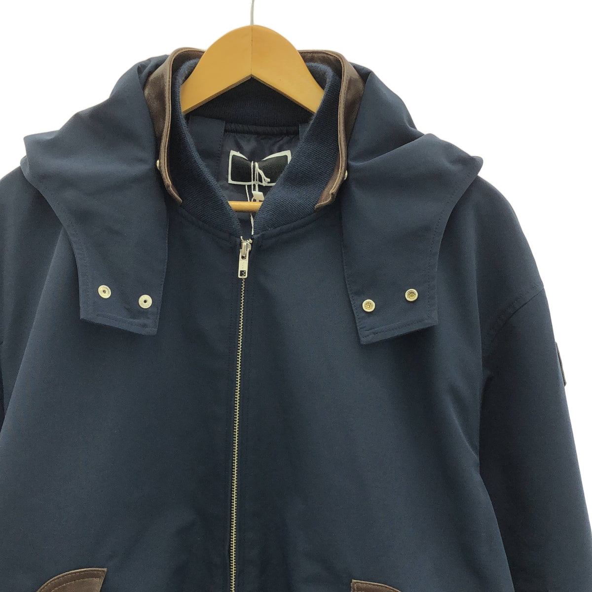 PHINGERIN / フィンガリン | 2025SS | DETACHABLE HOOD JACKET レザーパーツ フーデッド ブルゾン | XL | メンズ