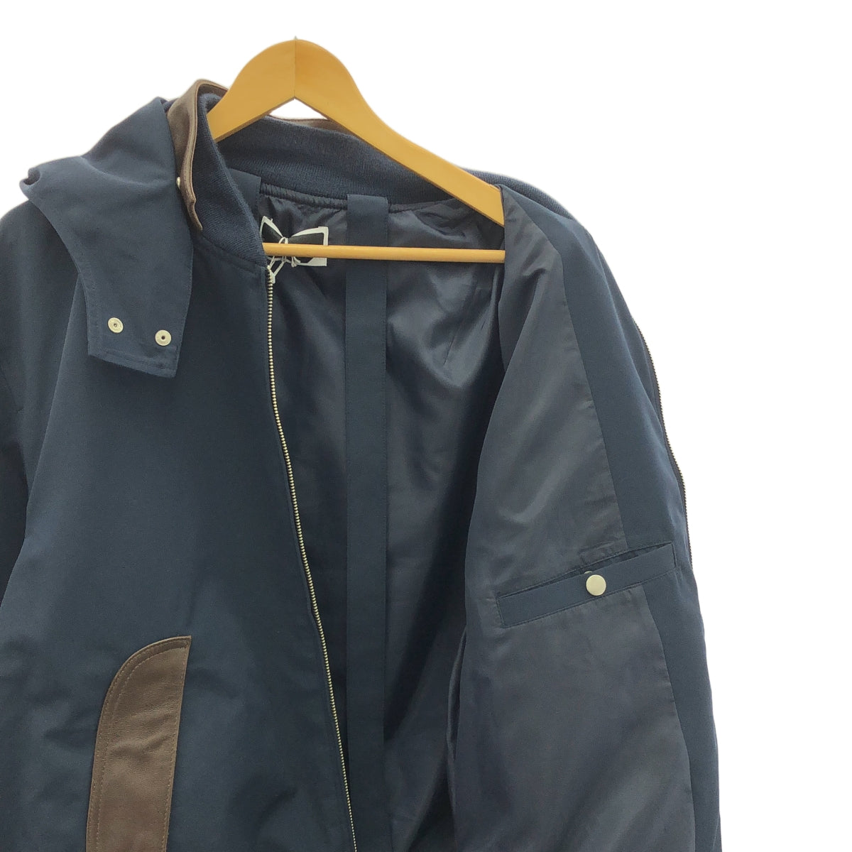 PHINGERIN / フィンガリン | 2025SS | DETACHABLE HOOD JACKET レザーパーツ フーデッド ブルゾン | XL | メンズ