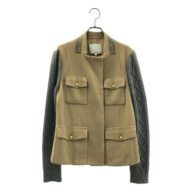 3.1 Phillip Lim / 스리원필립림 | 케이블 전환 금장 버튼 노카라 재킷 | 4 | 여성