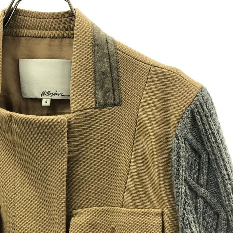 3.1 Phillip Lim / 스리원필립림 | 케이블 전환 금장 버튼 노카라 재킷 | 4 | 여성