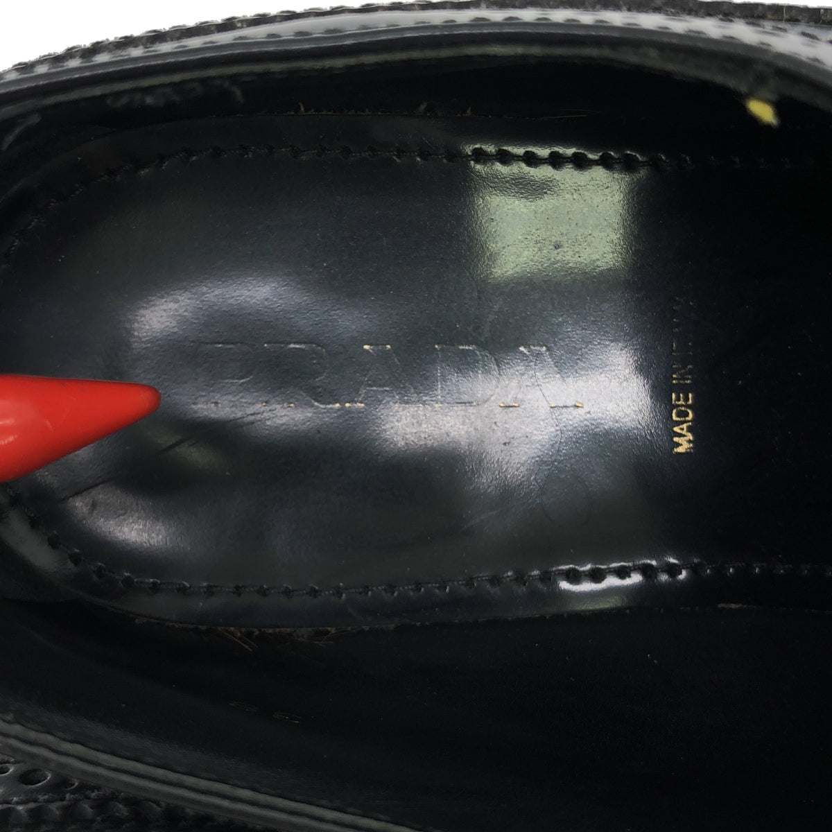 PRADA / 프라다 | 윙 칩 드레스 신발 | 38 | 블랙/블루/베이지 | 여성