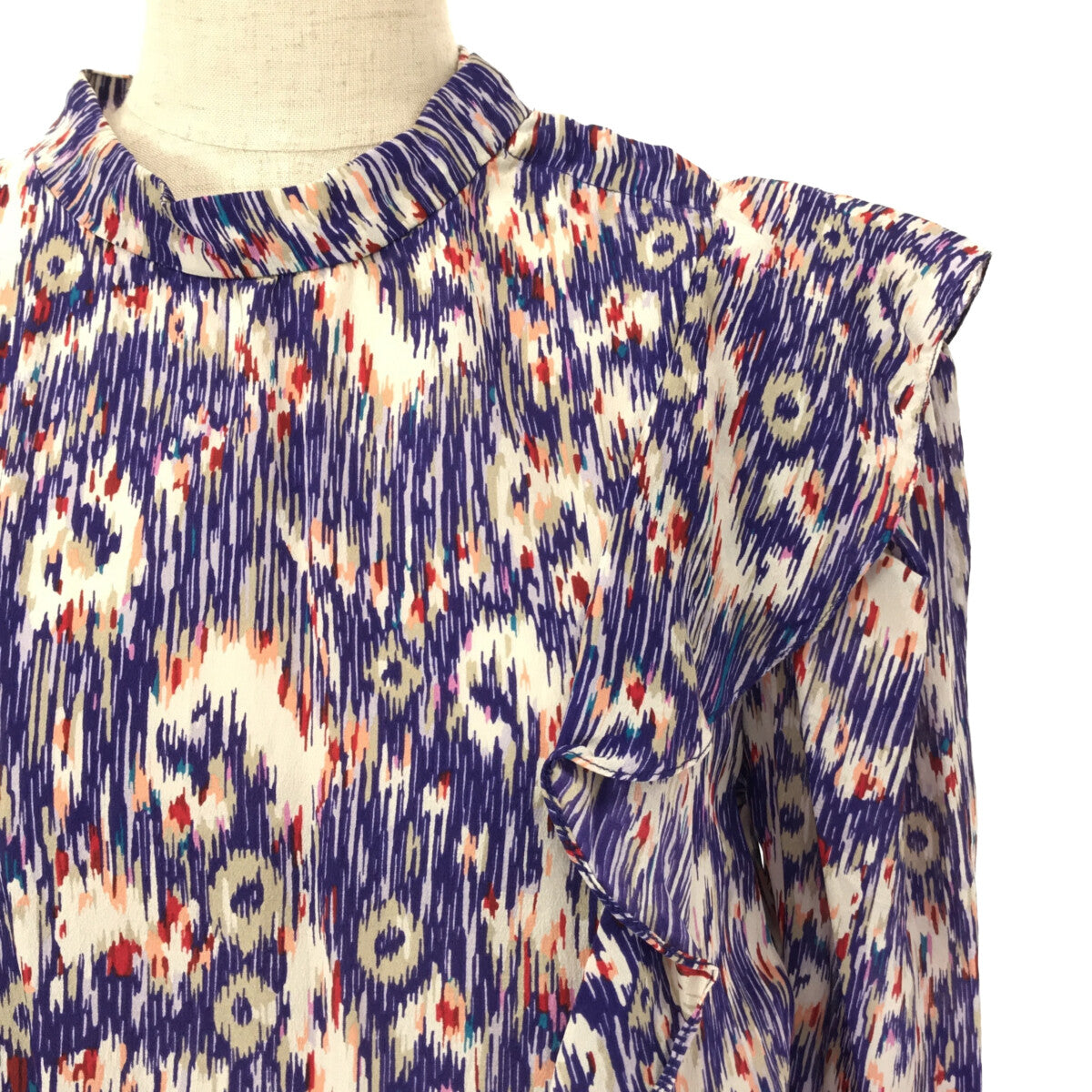ISABEL MARANT ETOILE / イザベルマランエトワール | ウエストギャザー フリルワンピース | 36 | マルチカラー | レディース